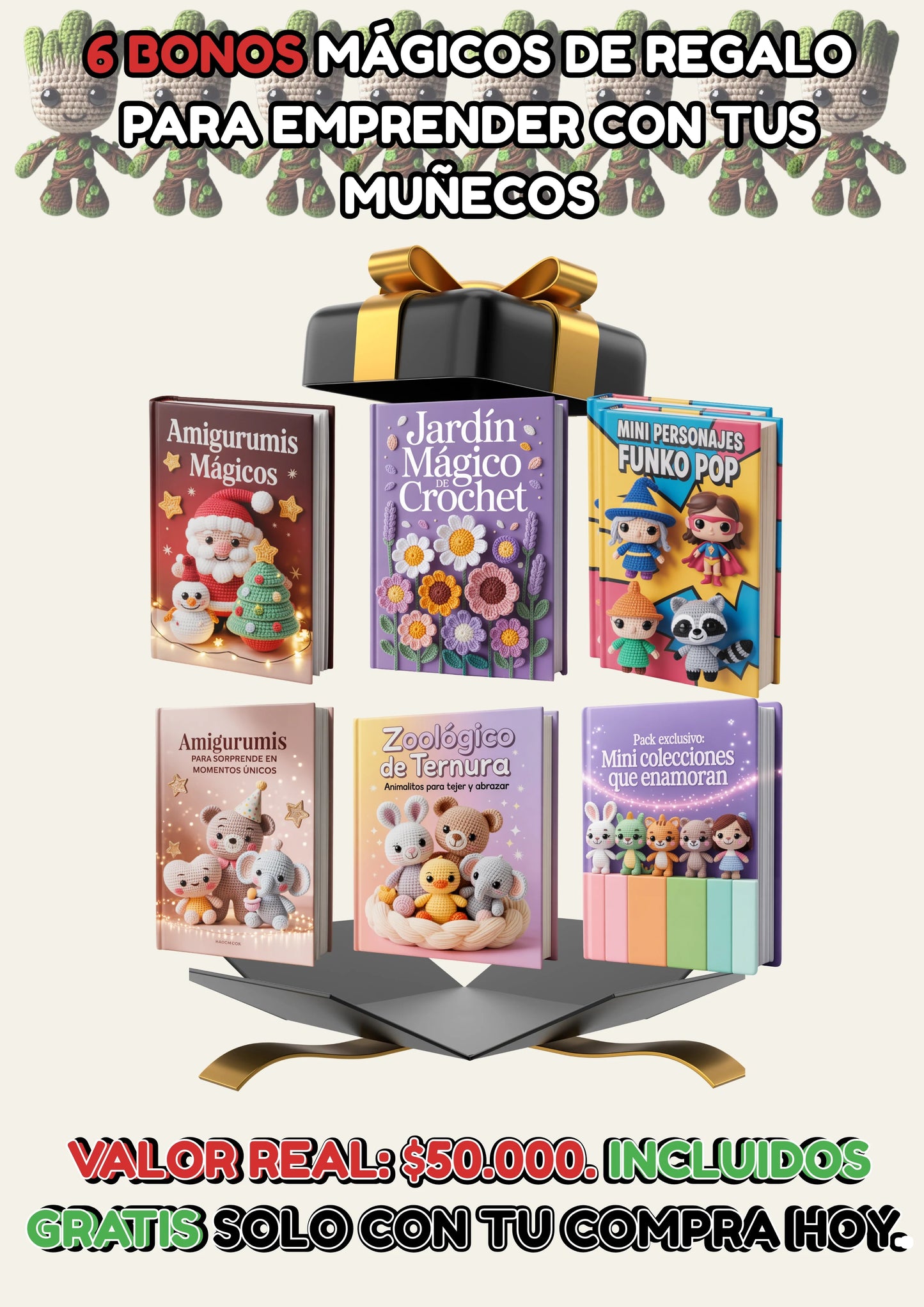 Mega Pack 7x1 de Amigurumis | +7000  patrones y 6 Regalos